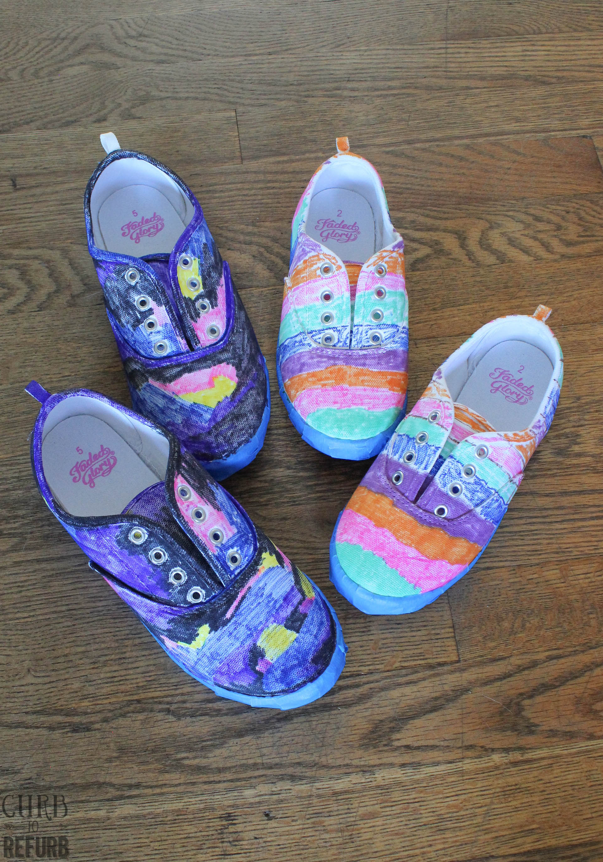 coloring shoes with sharpie